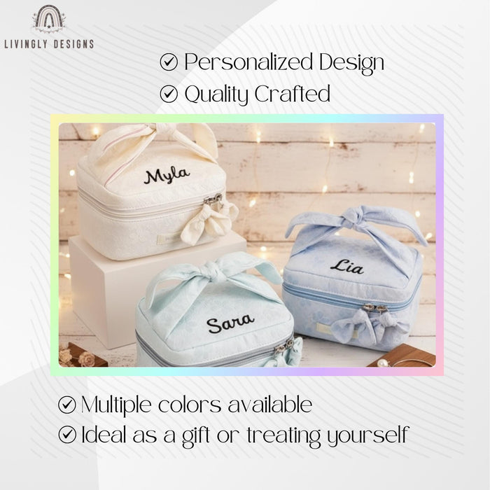 Custom Name Travel Cosmetic Makeup Organizer Pouch
