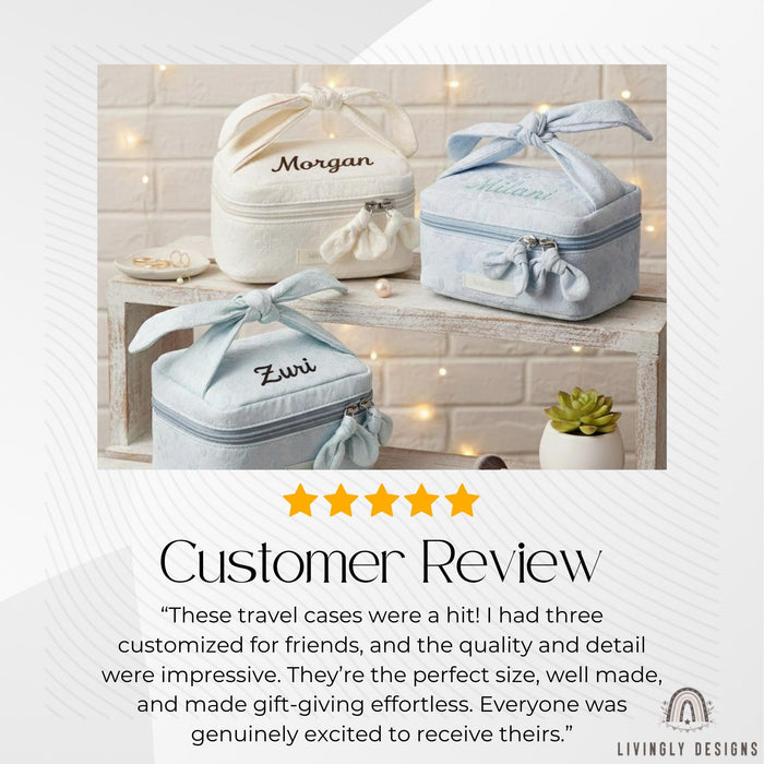 Custom Name Travel Cosmetic Makeup Organizer Pouch