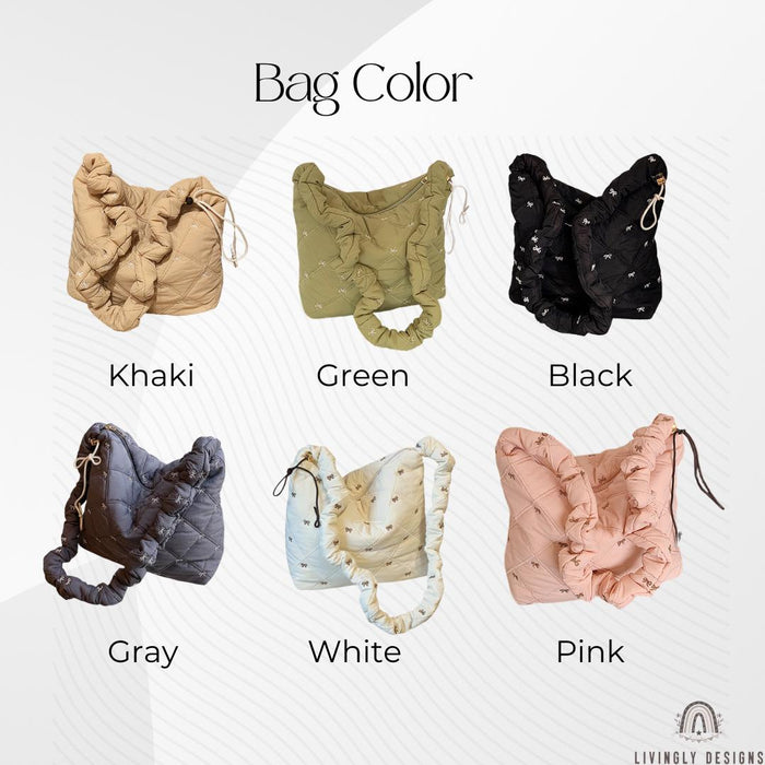 Personalized Quilted Shoulder Crossbody Bag