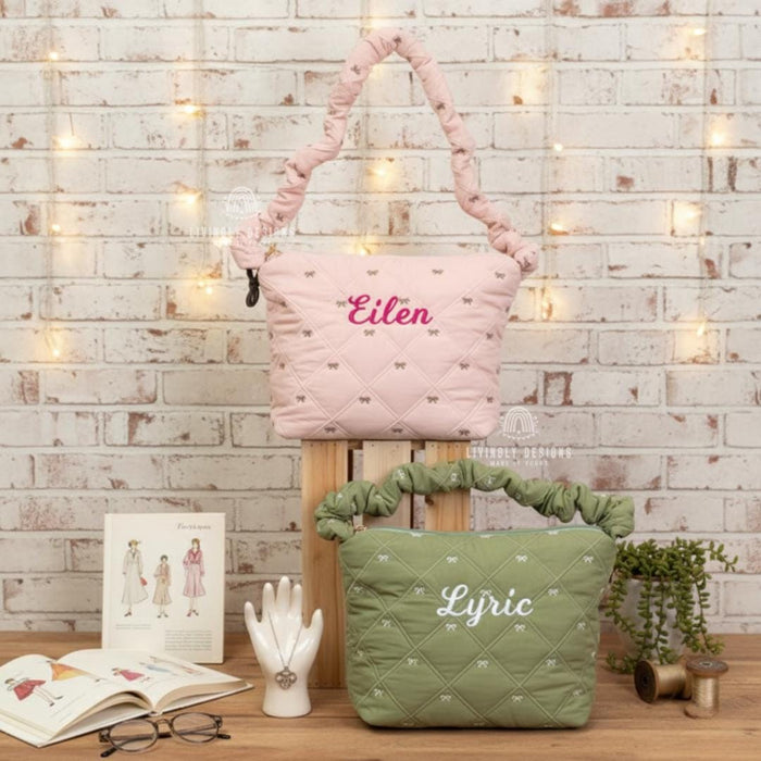 Personalized Quilted Shoulder Crossbody Bag