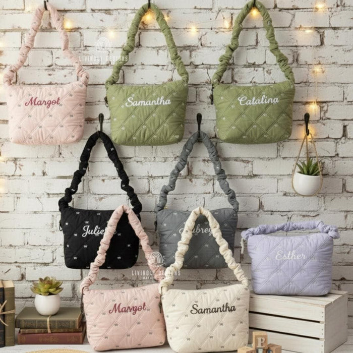 Personalized Quilted Shoulder Crossbody Bag