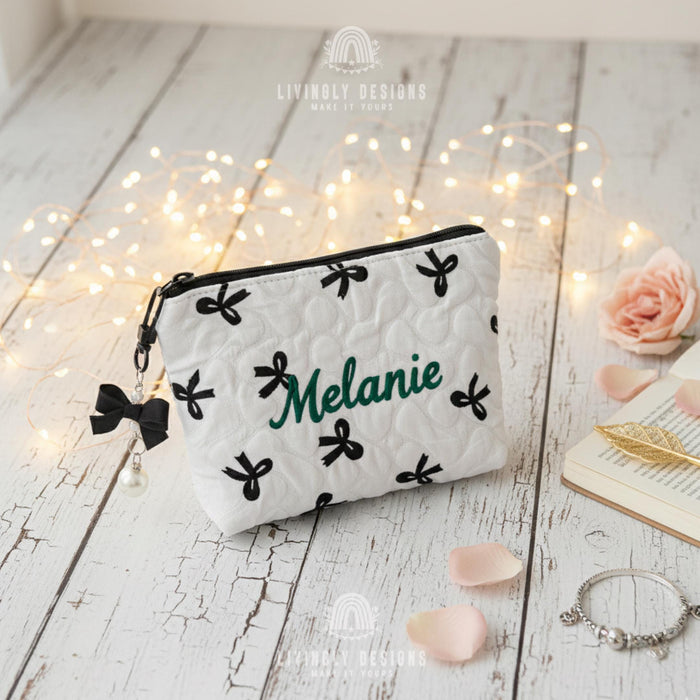 Personalized Name Makeup Bag Ribbons