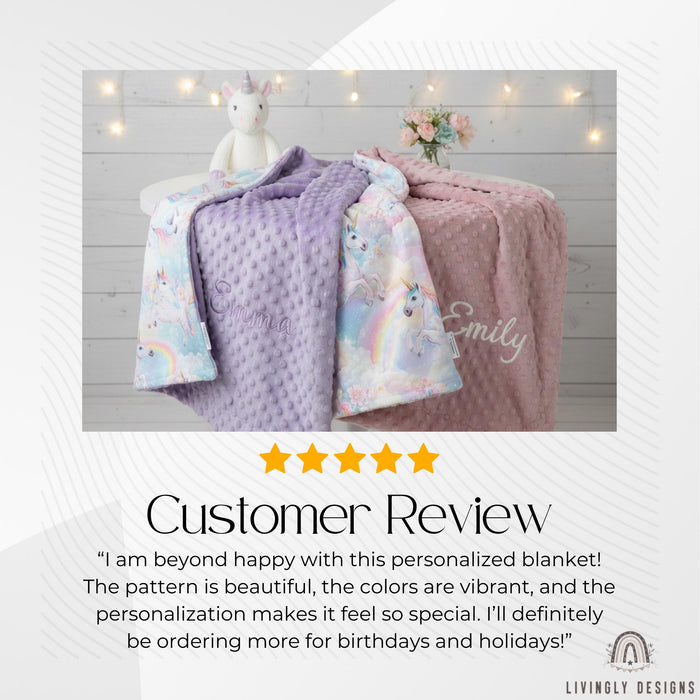 Personalized Baby Snuggle Blanket: Embroidered Name & Printed Design, Ultra-Soft Comfort Blanket for Winter