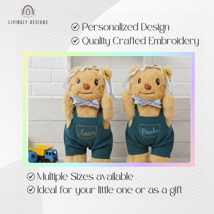 Embroidered Name Teddy Bear Plush Newborn Gift
