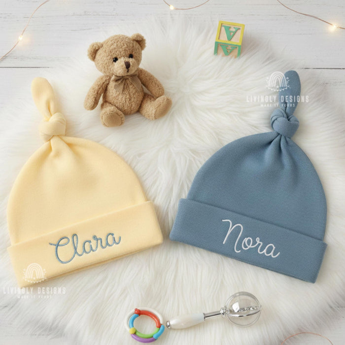 Personalized Baby Beanie Knot Hat