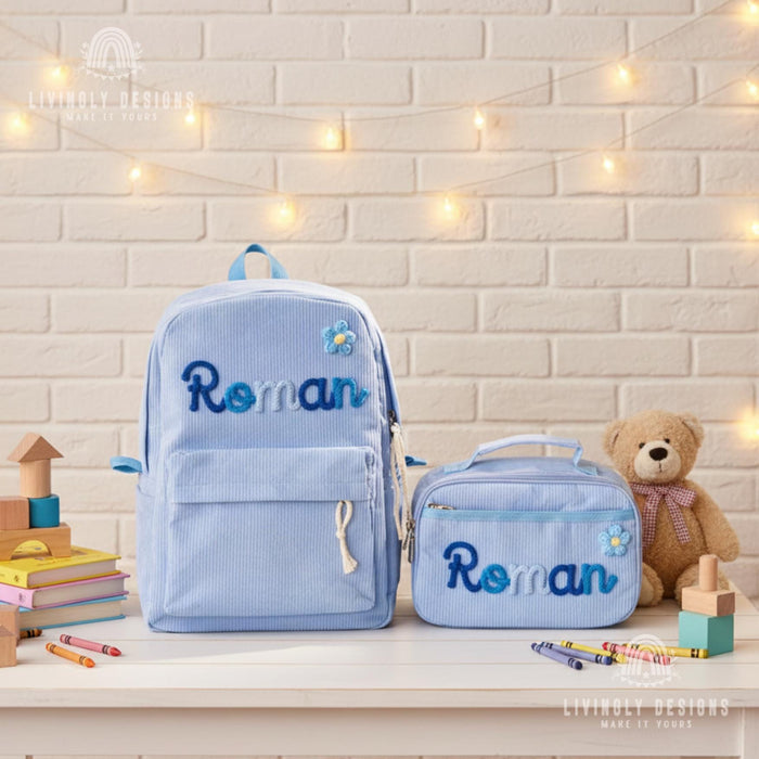 Custom Name Kids Lunch Bag & Backpack Set