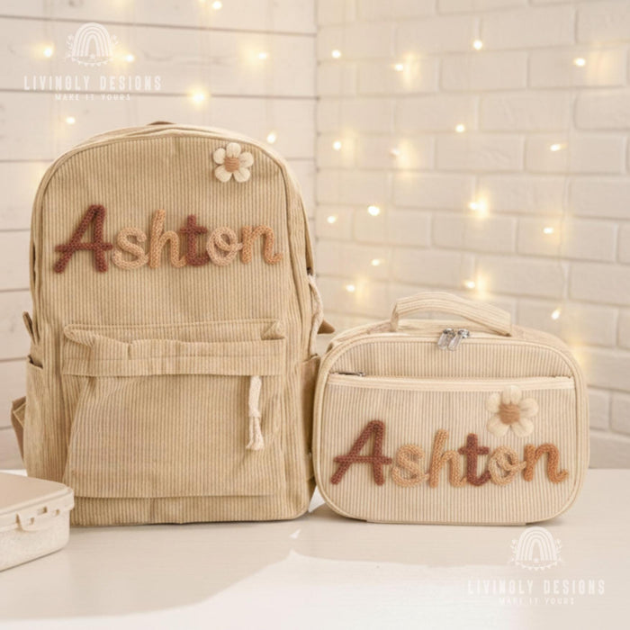 Custom Name Kids Lunch Bag & Backpack Set
