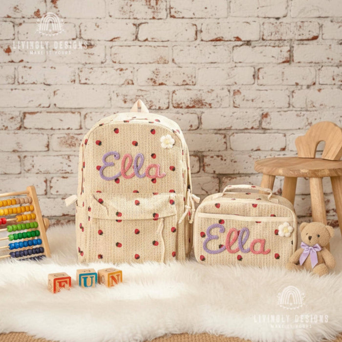 Custom Name Kids Lunch Bag & Backpack Set