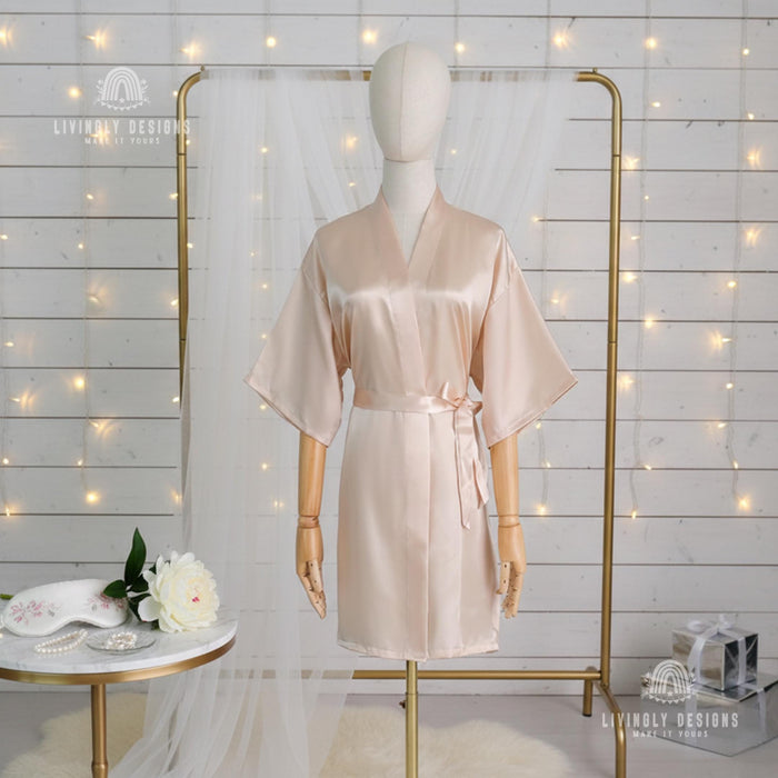 Personalized Name/Title Bridal Party Silk Robes