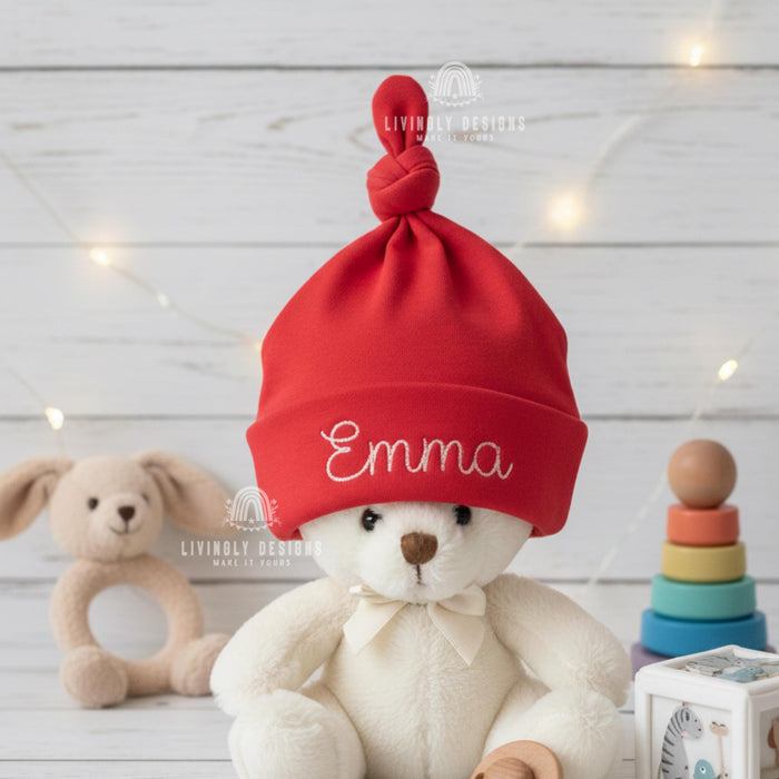 Personalized Baby Beanie Knot Hat