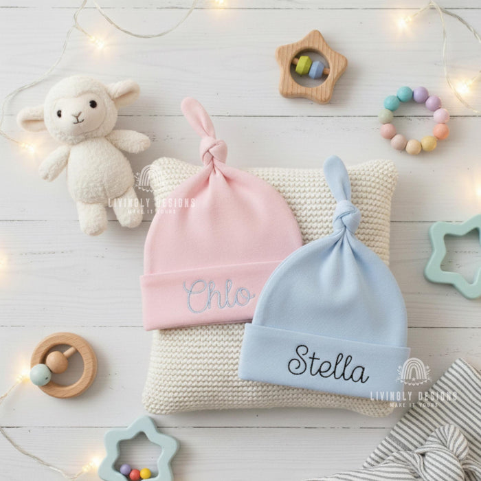 Personalized Baby Beanie Knot Hat