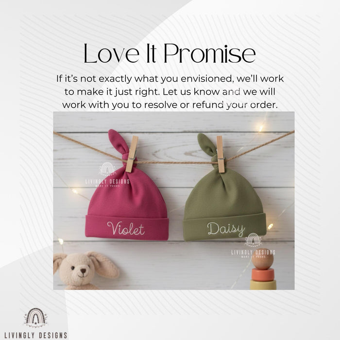 Personalized Baby Beanie Knot Hat