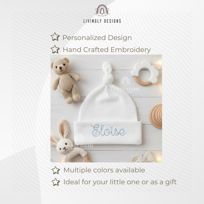 Personalized Baby Beanie Knot Hat
