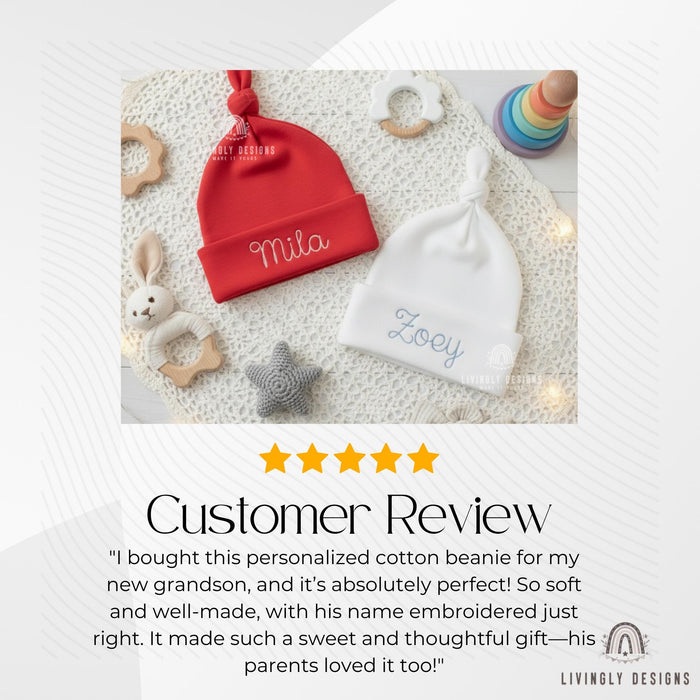 Personalized Baby Beanie Knot Hat