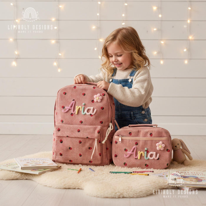 Custom Name Kids Lunch Bag & Backpack Set