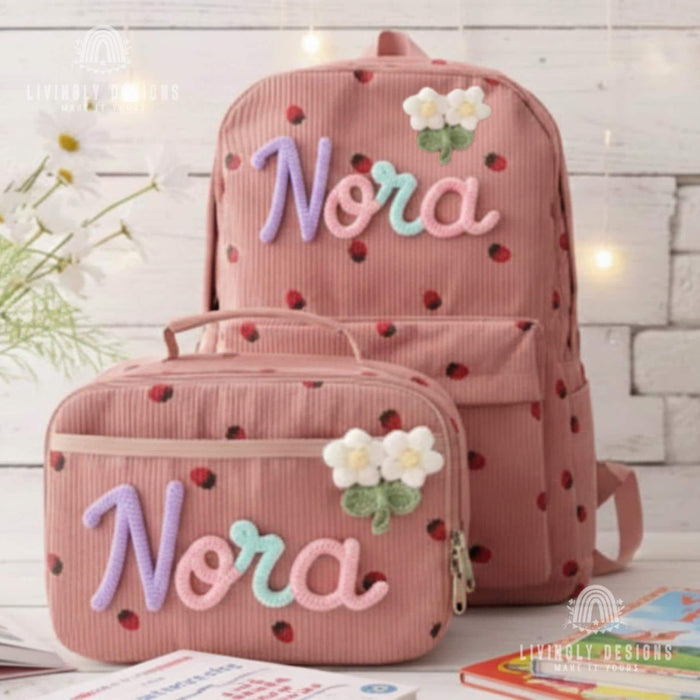 Custom Name Kids Lunch Bag & Backpack Set