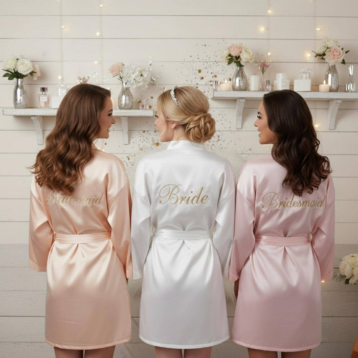Personalized Name/Title Bridal Party Silk Robes