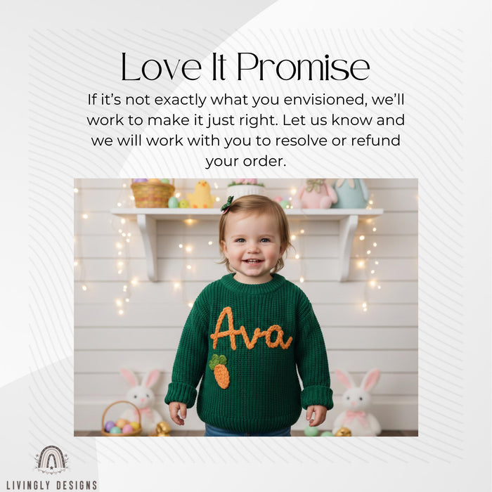 Personalized Baby & Kids Jumper with Carrot