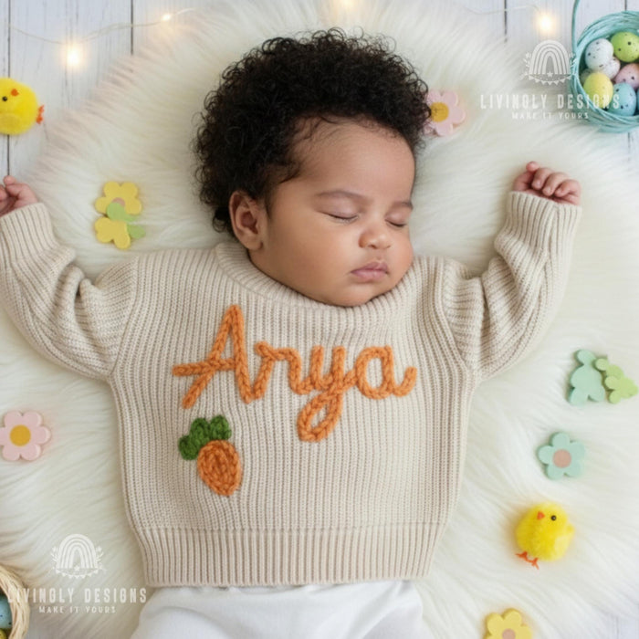 Personalized Baby & Kids Jumper with Carrot