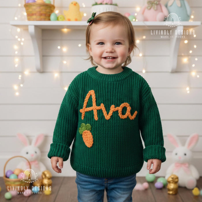 Personalized Baby & Kids Jumper with Carrot
