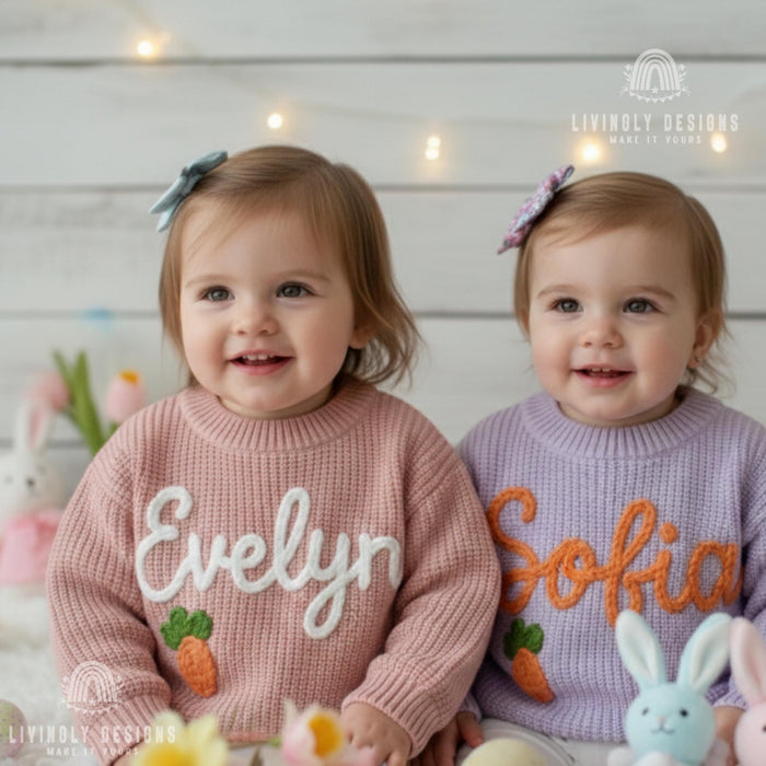 Personalized Baby & Kids Jumper with Carrot