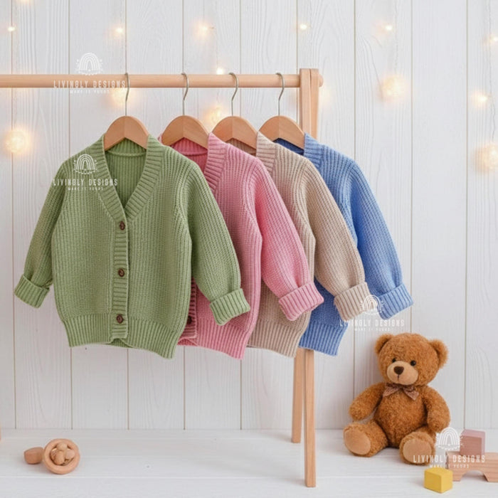 Custom Baby Name Cardigan | Personalized Knit Jumper | Embroidered Infant Sweater | Unique Baby Gift