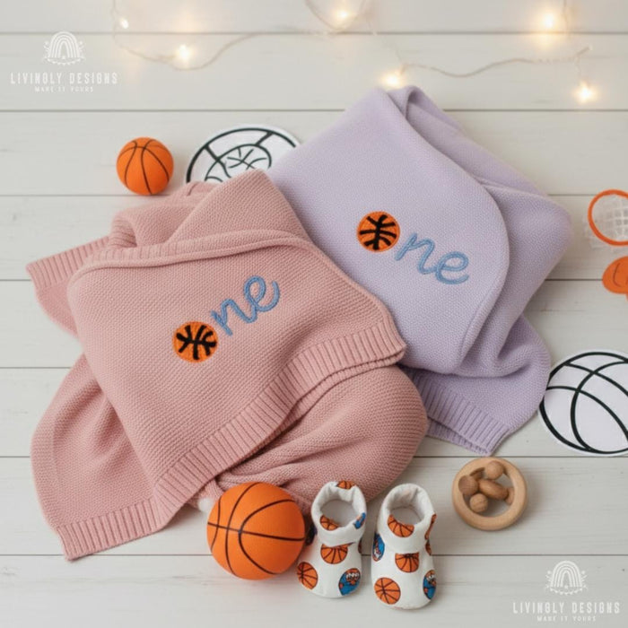 Personalized Basketball Birthday Blanket Sports Keepsake
