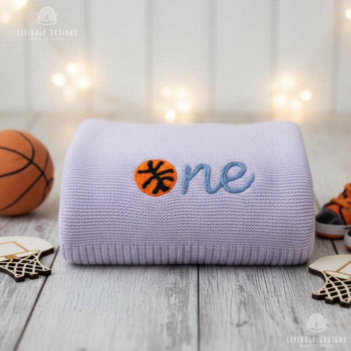 Personalized Basketball Birthday Blanket Sports Keepsake