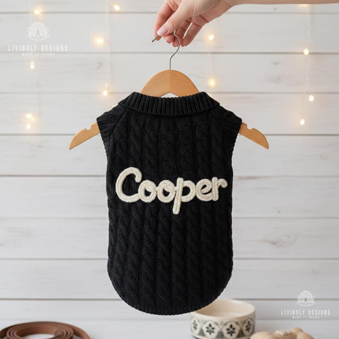 Personalized Knit Puppy Sweater for Small Dogs & Gifts
