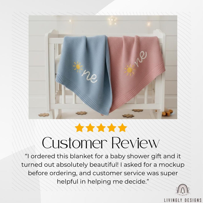 Custom Sun Milestone Baby Blanket Newborn Keepsake