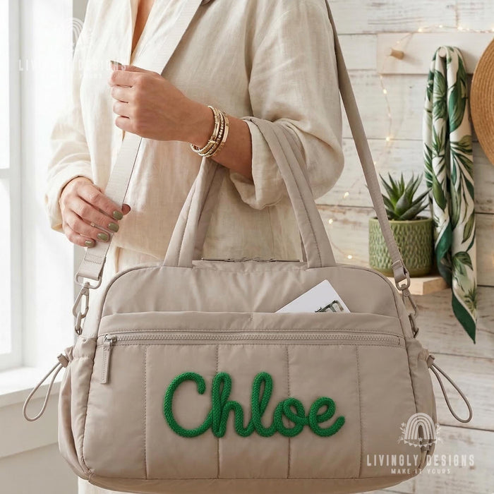 Custom Name Overnight or Gym Lightweight Duffle Bag