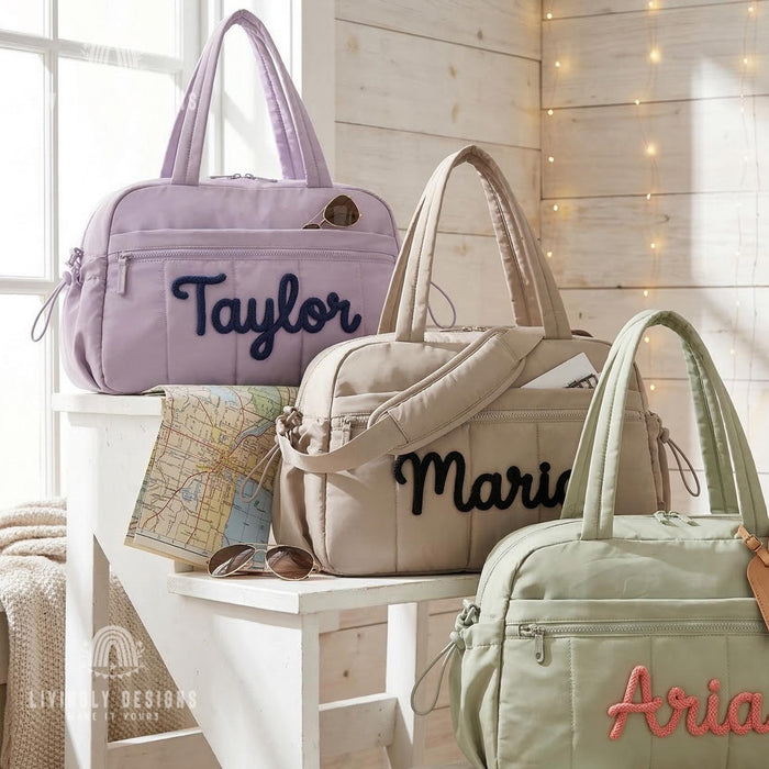 Custom Name Overnight or Gym Lightweight Duffle Bag