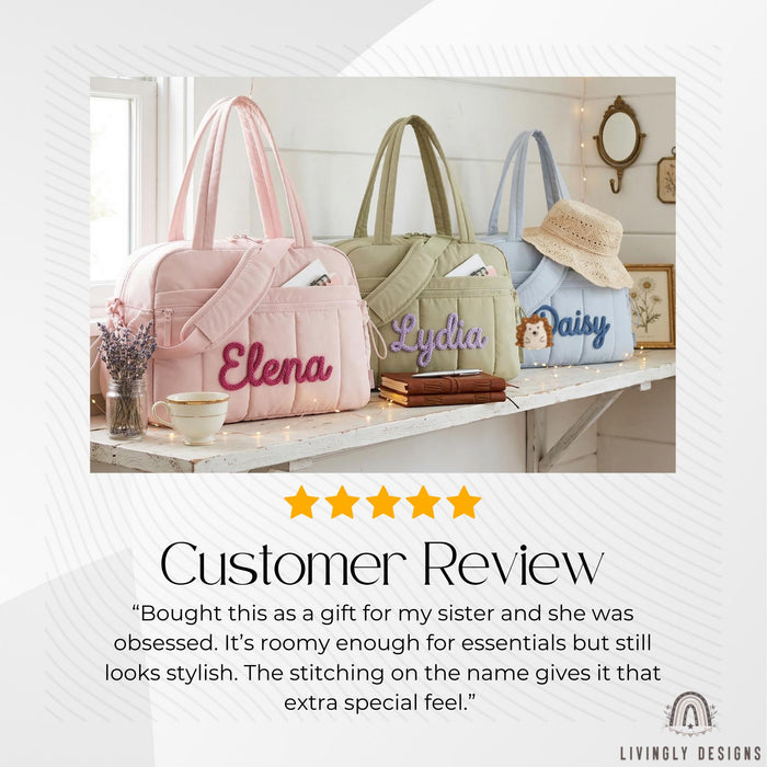 Custom Name Overnight or Gym Lightweight Duffle Bag