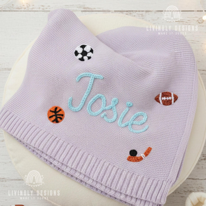 Personalized Name Delicate Floral Baby Blanket