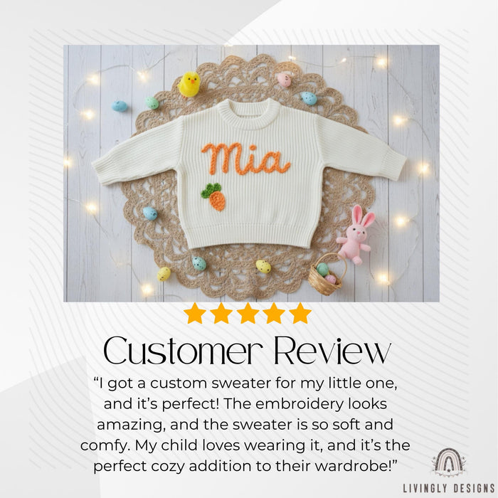 Personalized Baby & Kids Jumper with Carrot
