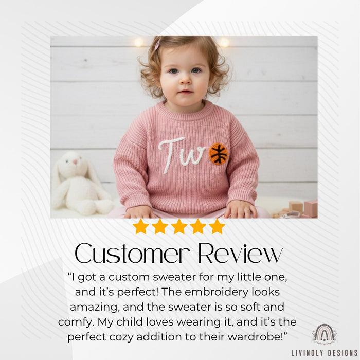 Personalized Birthday Sweater with Basketball Detail