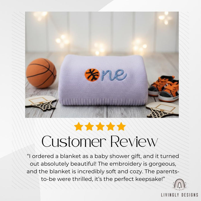 Personalized Basketball Birthday Blanket Sports Keepsake