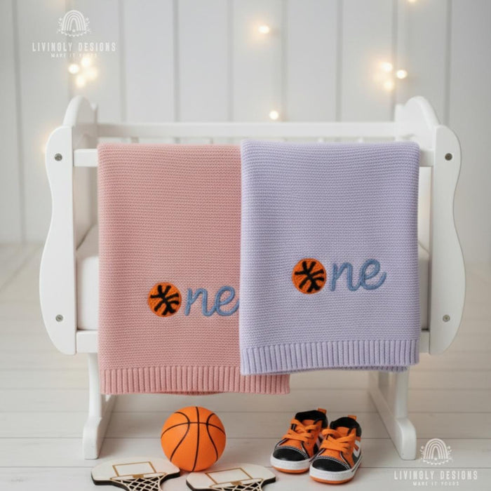 Personalized Basketball Birthday Blanket Sports Keepsake