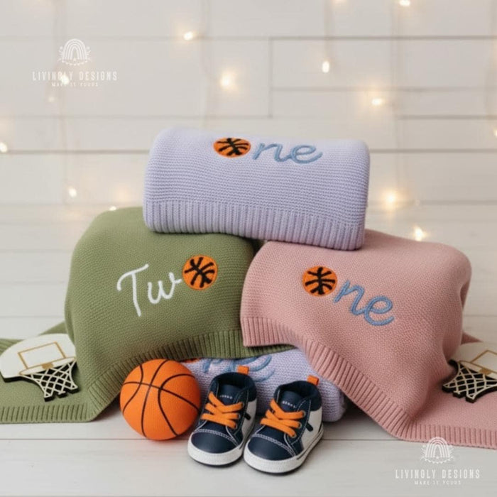 Personalized Basketball Birthday Blanket Sports Keepsake