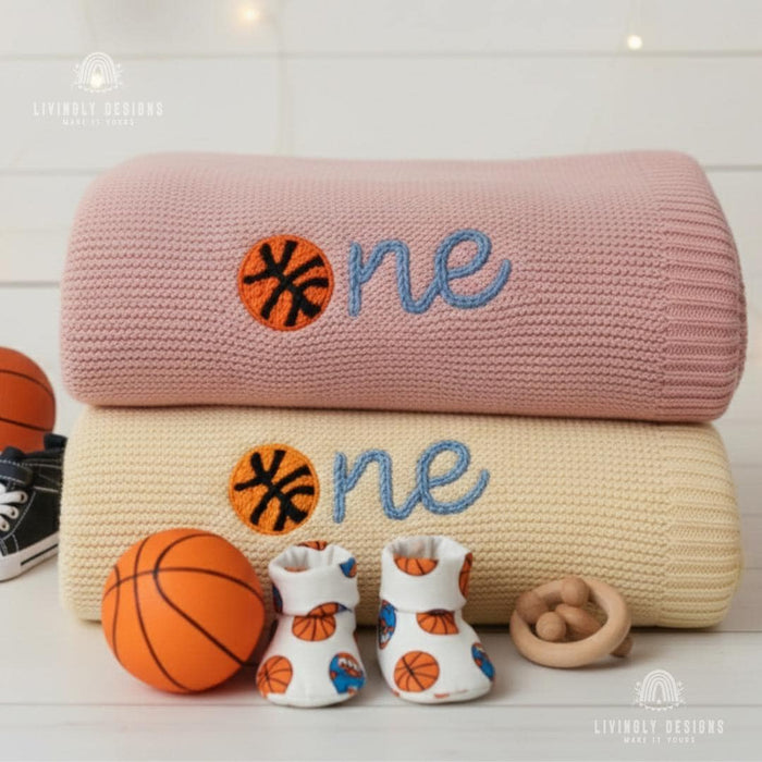 Personalized Basketball Birthday Blanket Sports Keepsake