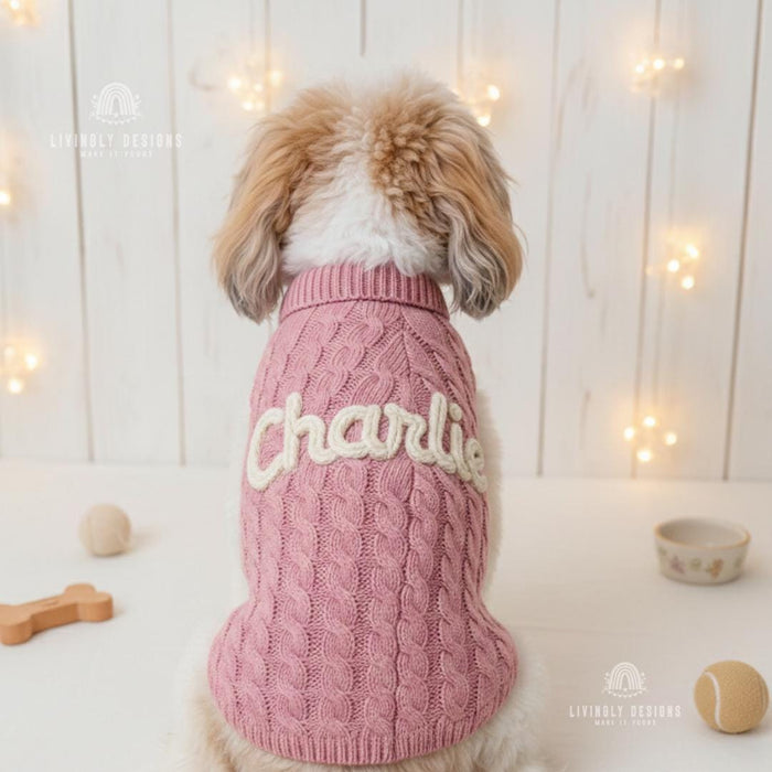 Personalized Knit Puppy Sweater for Small Dogs & Gifts