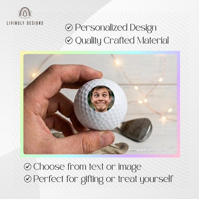 Custom Golf Balls: Personalized Name Photo Gift for Dad Husband Golfer