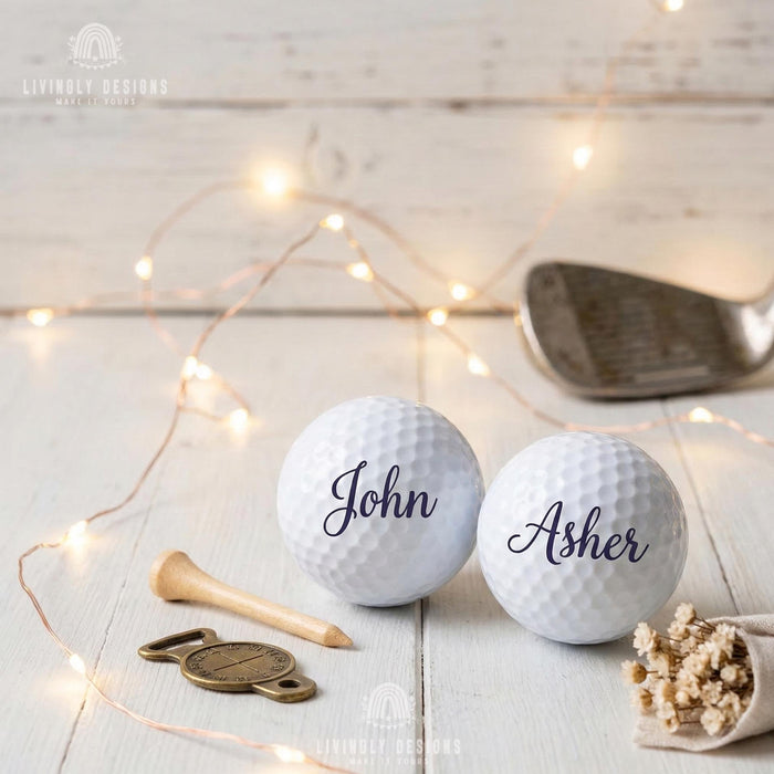 Custom Golf Balls: Personalized Name Photo Gift for Dad Husband Golfer