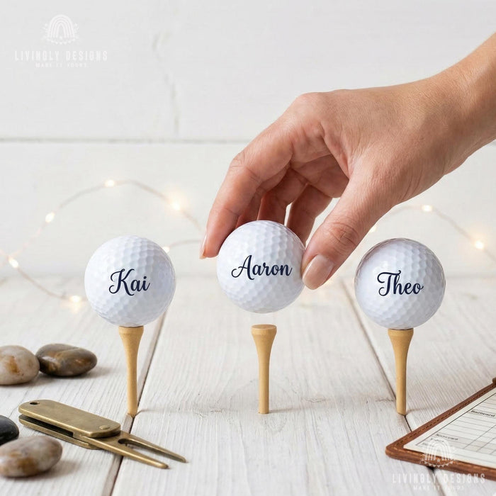 Custom Golf Balls: Personalized Name Photo Gift for Dad Husband Golfer