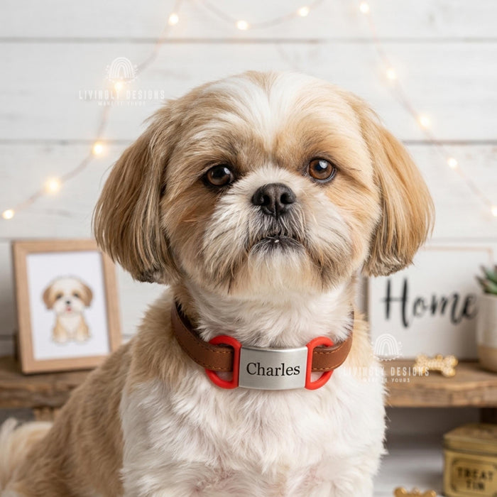 Personalized Dog ID Tag: Custom Engraved Collar Plate for Pets