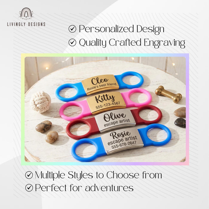 Personalized Dog ID Tag: Custom Engraved Collar Plate for Pets