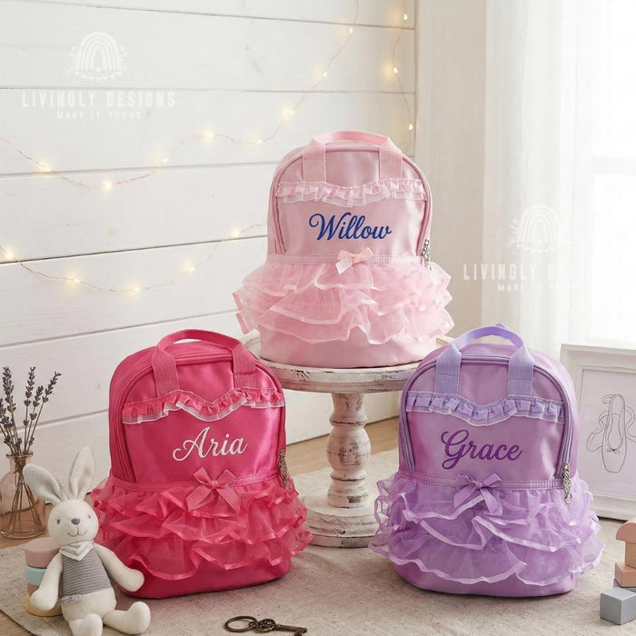 Custom Name Girls Ballet Tutu Dance Bag