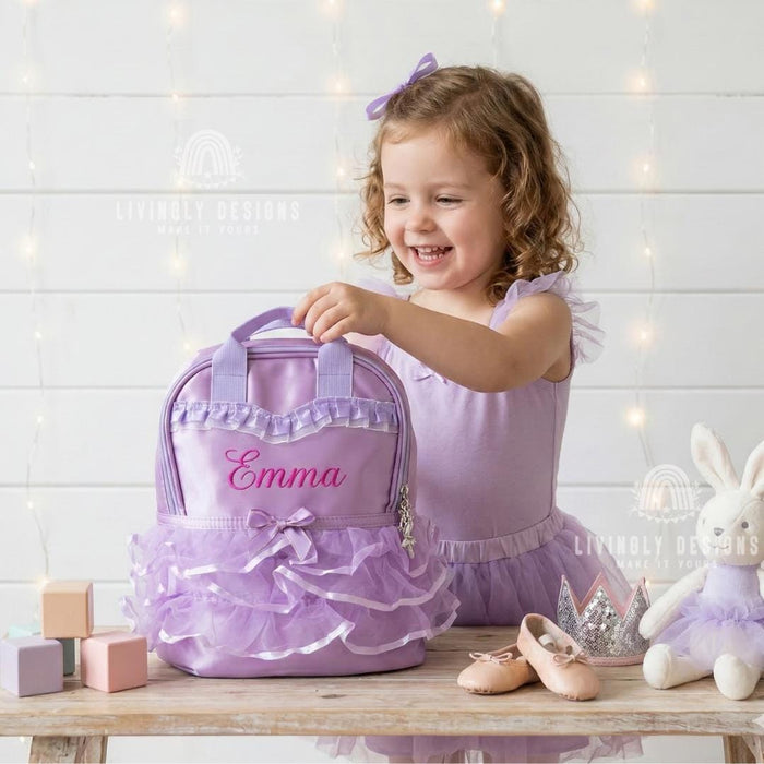 Custom Name Girls Ballet Tutu Dance Bag