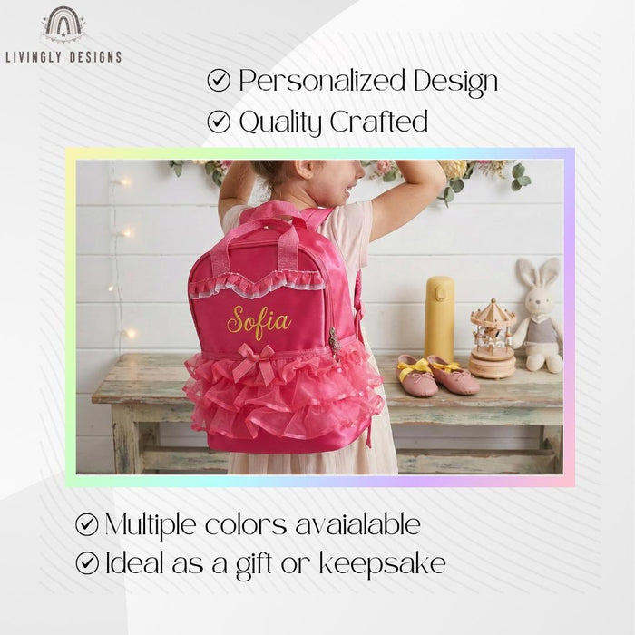 Custom Name Girls Ballet Tutu Dance Bag