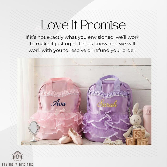 Custom Name Girls Ballet Tutu Dance Bag